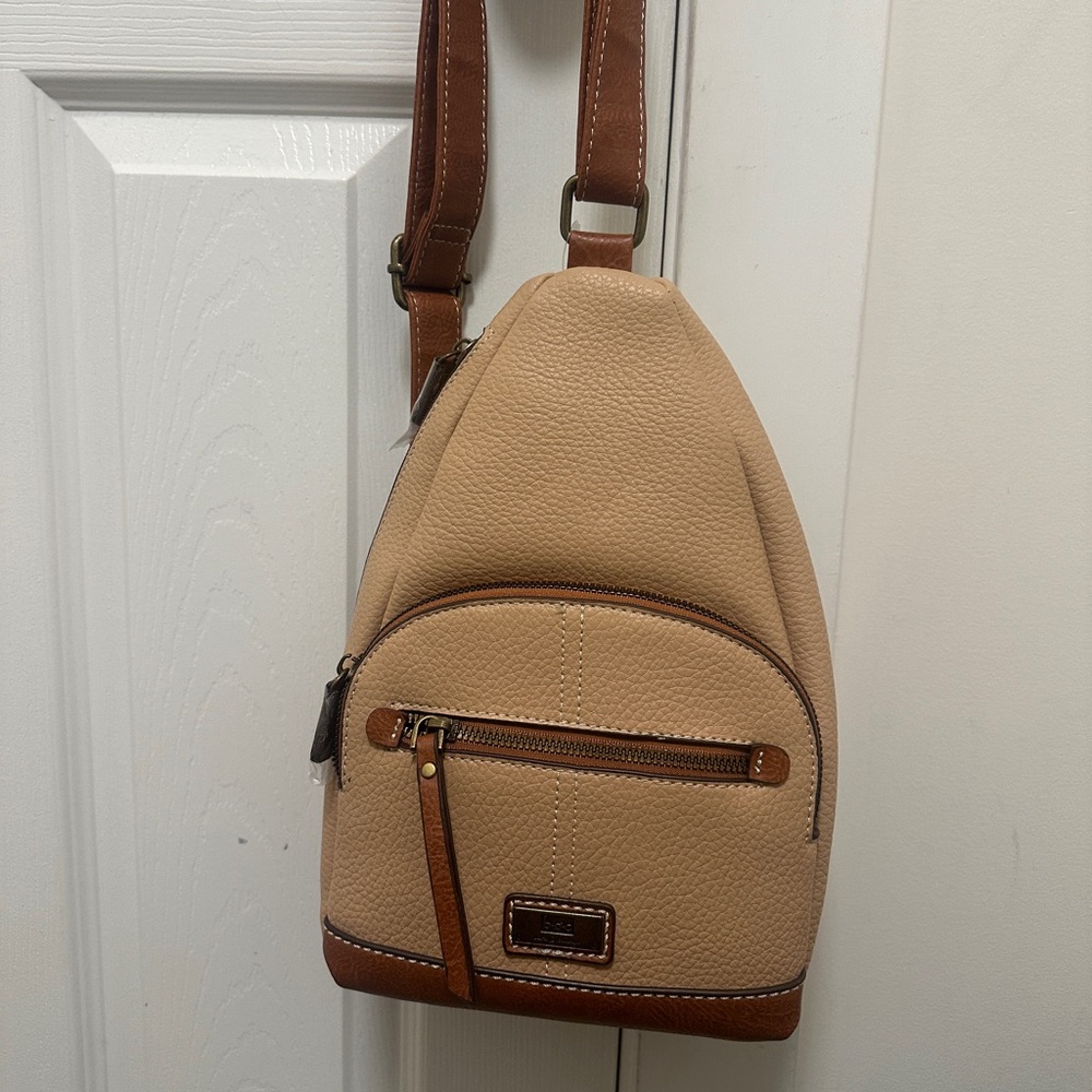 b.o.c. Tan and Brown Sling Bag